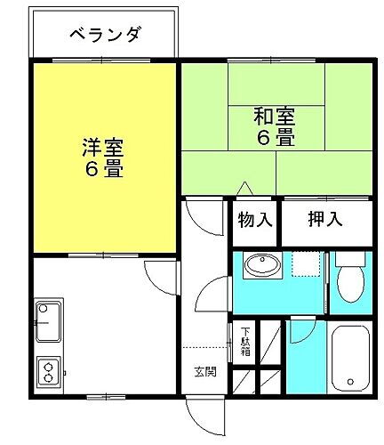 茨城県神栖市大野原1丁目 鹿島神宮駅 2DK アパート 賃貸物件詳細