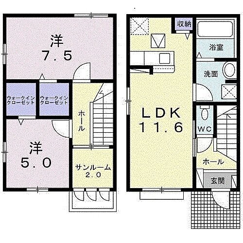 可部南１丁目戸建住宅Ｄ 1階 2LDK 賃貸物件詳細