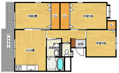 コーポ松崎Ｉ 3階 3DK 賃貸物件詳細