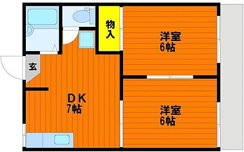 岡山県岡山市北区平野512-1 北長瀬駅 2DK アパート 賃貸物件詳細