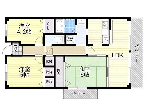 パセオ清荒神１号棟 5階 2LDK 賃貸物件詳細