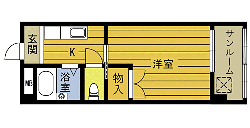 ピアリード大分 4階 1K 賃貸物件詳細