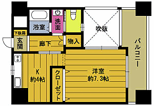 大分県大分市大手町2丁目 大分駅 1K マンション 賃貸物件詳細