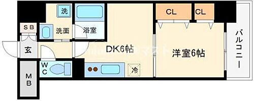 ＣＩＴＹ　ＳＰＩＲＥ難波南 6階 1DK 賃貸物件詳細