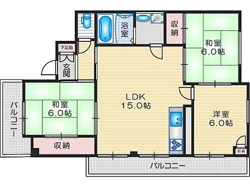 ピアリッジ太子堂Ｉ 3階 3LDK 賃貸物件詳細