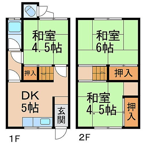 和歌山県和歌山市北出島 田中口駅 3DK アパート 賃貸物件詳細