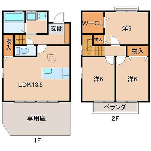 和歌山県和歌山市新在家 和歌山駅 3LDK アパート 賃貸物件詳細
