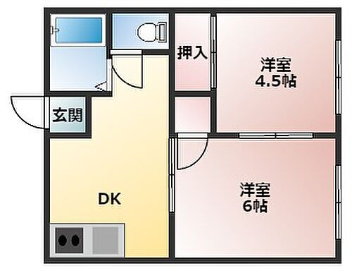 岡山県岡山市中区浜 西川原駅 2DK アパート 賃貸物件詳細