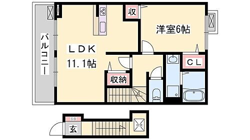 兵庫県姫路市西庄 播磨高岡駅 1LDK アパート 賃貸物件詳細