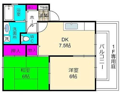 兵庫県加古川市野口町二屋 東加古川駅 2DK アパート 賃貸物件詳細