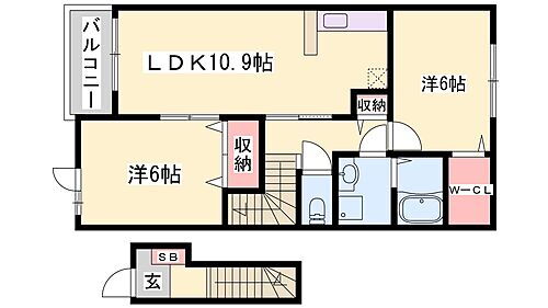 兵庫県加古川市尾上町長田 尾上の松駅 2LDK アパート 賃貸物件詳細