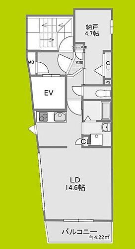 ｓｔ．ｂｌｄ大国 3階 1LDK 賃貸物件詳細