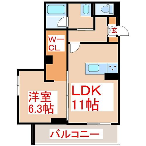 シャーメゾン大龍Ａ棟 3階 1LDK 賃貸物件詳細