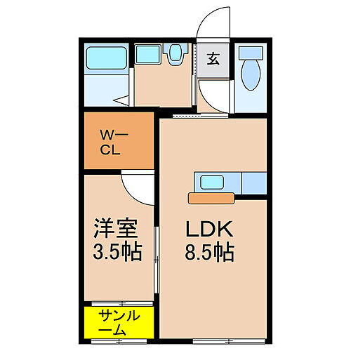 鹿児島県鹿屋市札元2丁目3731-4 1LDK アパート 賃貸物件詳細