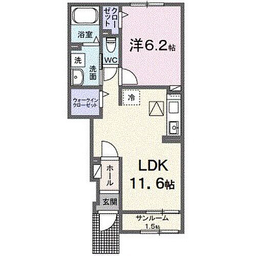 兵庫県姫路市花田町加納原田 御着駅 1LDK アパート 賃貸物件詳細