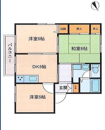 コーポＫ３ 2階 3DK 賃貸物件詳細