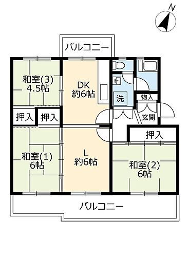 ＵＲ南花台 3階 3LDK 賃貸物件詳細