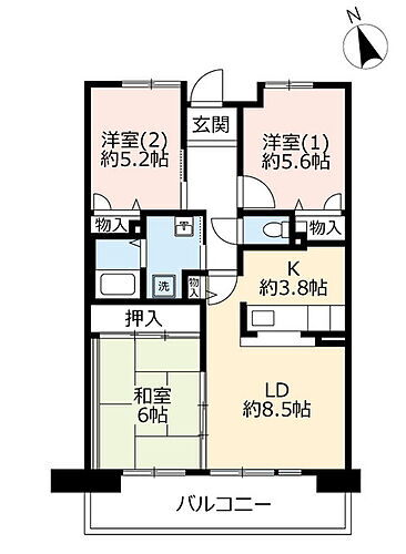 大阪府堺市北区金岡町 白鷺駅 3LDK マンション 賃貸物件詳細