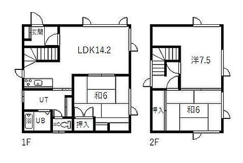 ８－１９高橋邸貸家 間取り