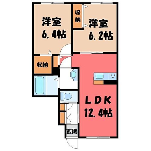 栃木県下都賀郡壬生町通町 壬生駅 2LDK アパート 賃貸物件詳細