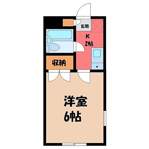 栃木県宇都宮市西川田町 江曽島駅 1K アパート 賃貸物件詳細