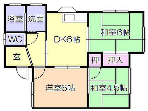 高良内鹿子島貸家Ｂ 3DK 賃貸物件詳細