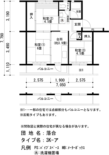 ＵＲ落合 1階 3K 賃貸物件詳細