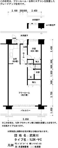 ＵＲ武庫川 11階 1LDK 賃貸物件詳細