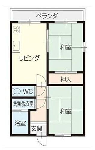広島県福山市春日町7丁目 東福山駅 2DK アパート 賃貸物件詳細