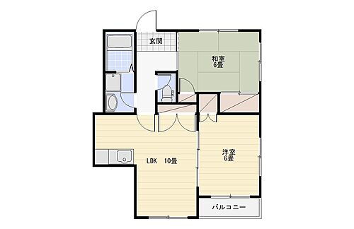尾野スカイハイツ３ 3階 2LDK 賃貸物件詳細
