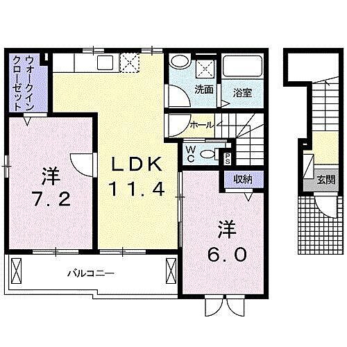 兵庫県たつの市揖保川町山津屋 竜野駅 2LDK アパート 賃貸物件詳細