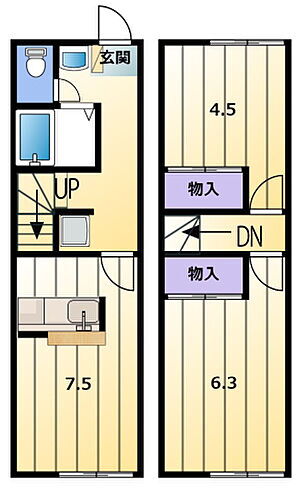 グランコート 2DK 賃貸物件詳細