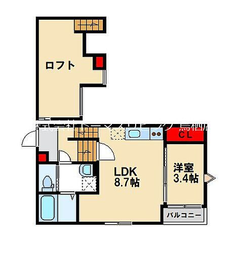 ＨＡＲＵ鳥栖 2階 1LDK 賃貸物件詳細