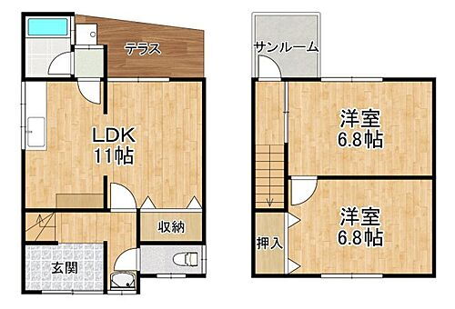 大阪府河内長野市木戸２丁目 千代田駅 2LDK 一戸建て 賃貸物件詳細