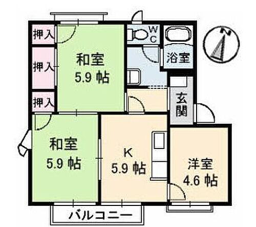 香川県高松市高松町 古高松駅 3K アパート 賃貸物件詳細