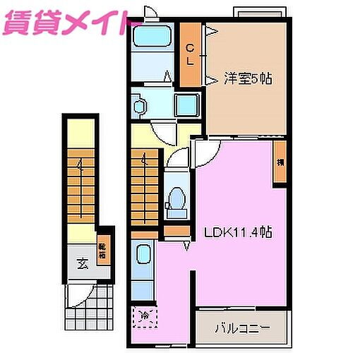 三重県四日市市富田浜町 富田浜駅 1LDK アパート 賃貸物件詳細