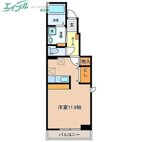 ベルレット　桑名　Ｂ 1階 ワンルーム 賃貸物件詳細