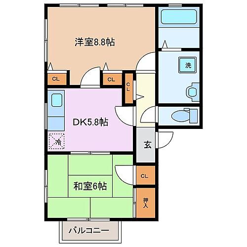 三重県鈴鹿市神戸3丁目 鈴鹿駅 2DK アパート 賃貸物件詳細