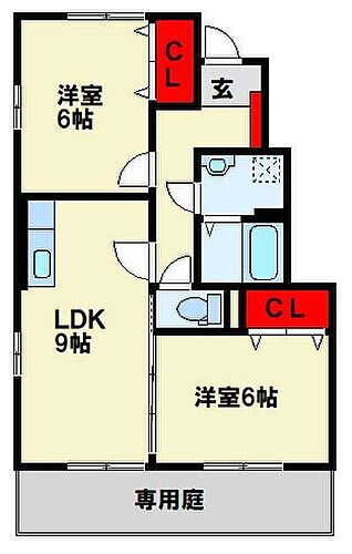 コゥジィコート芦屋 1階 2LDK 賃貸物件詳細