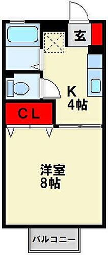 ファーネス水巻　Ｂ棟 1階 1K 賃貸物件詳細