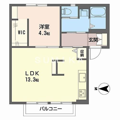 岡山県岡山市北区津島京町3丁目 岡山駅 1LDK アパート 賃貸物件詳細