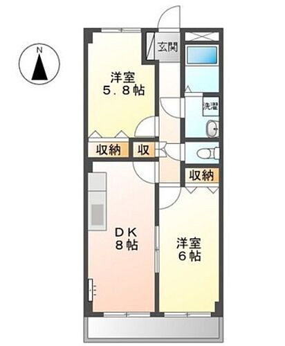 岡山県岡山市南区豊成2丁目 2DK マンション 賃貸物件詳細