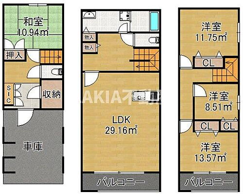 北加賀屋一戸建貸家 4SLDK 賃貸物件詳細