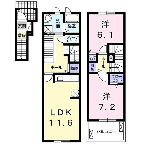 福岡県糟屋郡篠栗町大字高田 篠栗駅 2LDK アパート 賃貸物件詳細