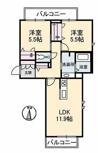 岡山県倉敷市浜ノ茶屋1丁目3-31 倉敷駅 2LDK マンション 賃貸物件詳細