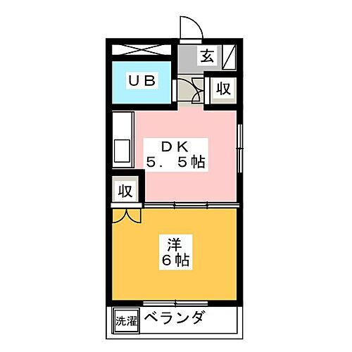 ラポール横割 2階 1DK 賃貸物件詳細