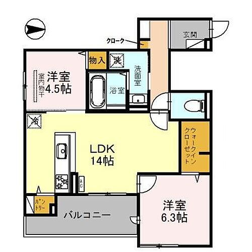 大阪府大阪市平野区加美北9丁目 衣摺加美北駅 2LDK アパート 賃貸物件詳細