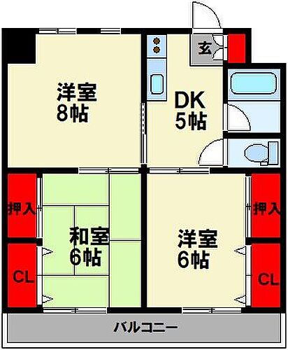 福岡県飯塚市柏の森 新飯塚駅 3DK マンション 賃貸物件詳細