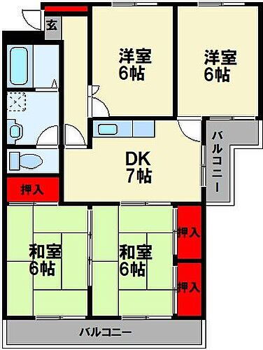 第２江藤ビル 3階 4DK 賃貸物件詳細