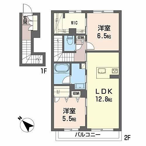 広島県広島市東区中山東3丁目 矢賀駅 2LDK アパート 賃貸物件詳細